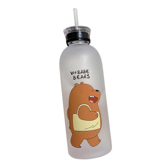 Cute Panda Water Bottle with Straw - 1000ml | BPA-Free & Leak-Proof