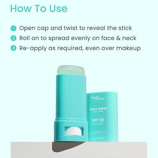 Aqua Surge Sunstick SPF 60 | Lightweight, Non-Greasy & Hydrating Sunscreen