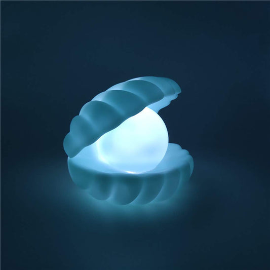 Pearl Shell LED Night Lamp – RGB Mood Light for Bedroom, Nursery & Gifting | Portable & Battery Operated