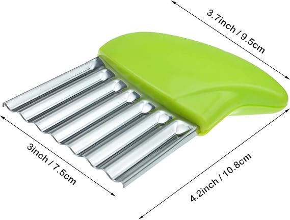 Styxon Stainless Steel Crinkle Cutter for Wavy Slicing and Veggie Prep