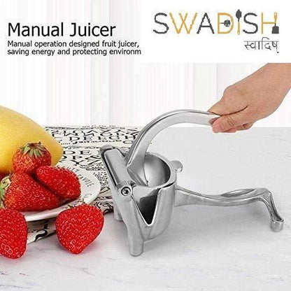 Manual Fruit Press Aluminum Squeezer | Heavy Duty Hand Juicer for Lemon, Lime, and Orange