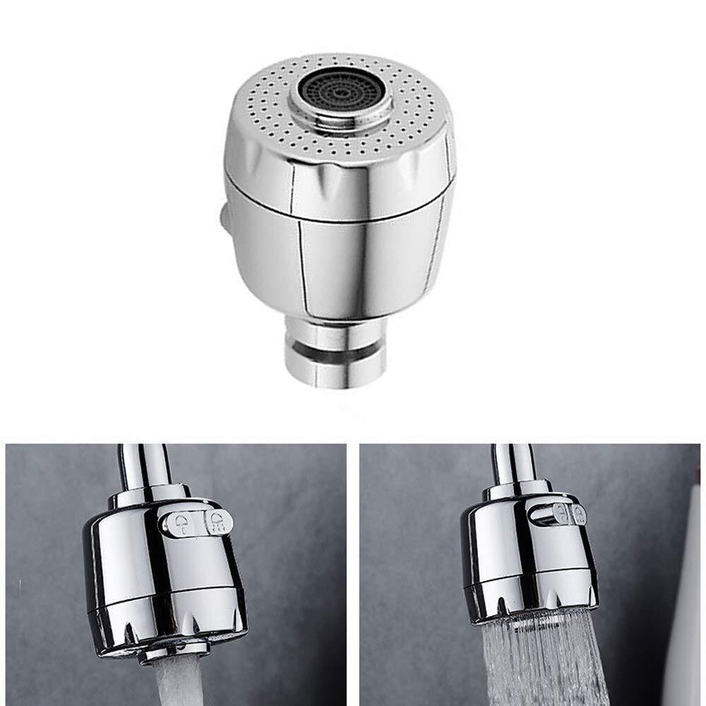 360 Degree Flexible Stainless Steel Rotating Faucet with 2 Modes Water Saving - Silver