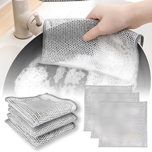 Non-Scratch Wire Dishwashing Cloth – Pack of 10 for Dishes, Sinks & Counters