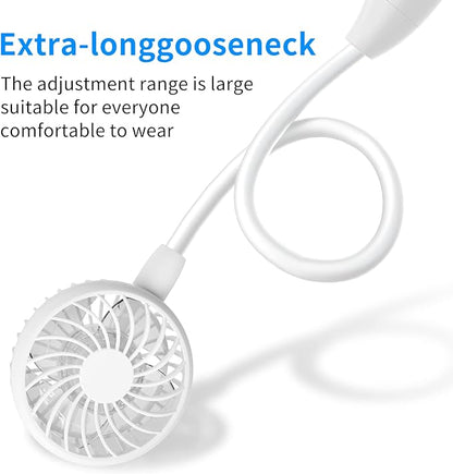 Portable Neck Fan with 6-Speed Control and Adjustable Design - Ideal for Cooling