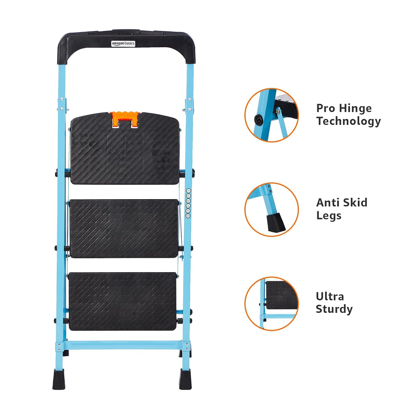 Heavy-Duty Anti-Slip Ladder with Tool Tray & Safety Lock – 1-Year Warranty