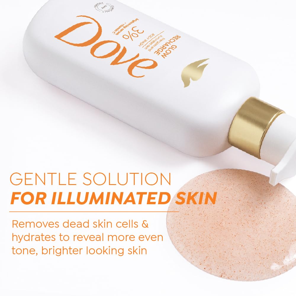 Exfoliating Brightening Body Wash with Vitamin C & 3% Serum | Sulfate-Free, Plant-Based