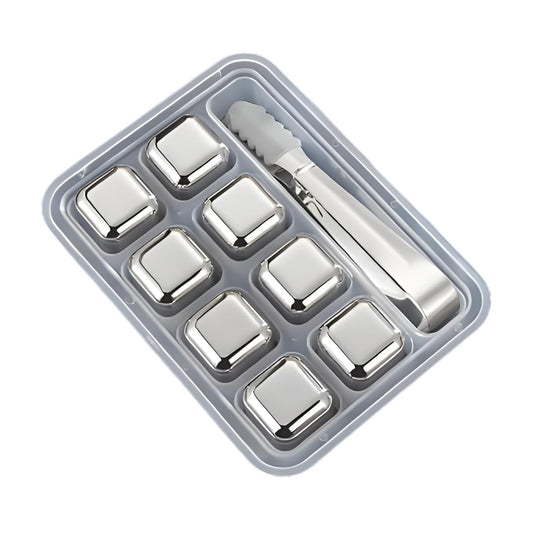 Reusable Stainless Steel Whiskey Stones | Set of 8 | Eco-Friendly Ice Alternative