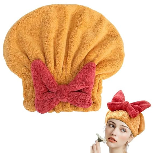 Super Absorbent Microfiber Hair Towel Wrap – Quick Dry, Elastic & Soft