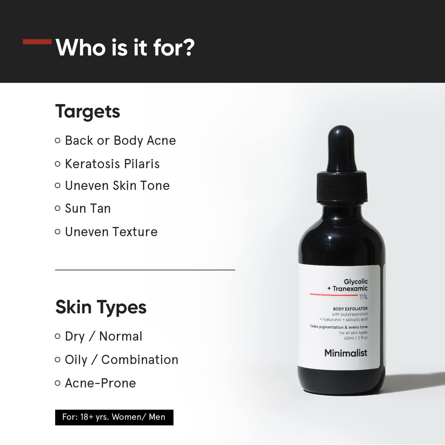 Exfoliating Serum with Glycolic & Salicylic Acid | Brightens & Evens Skin Tone