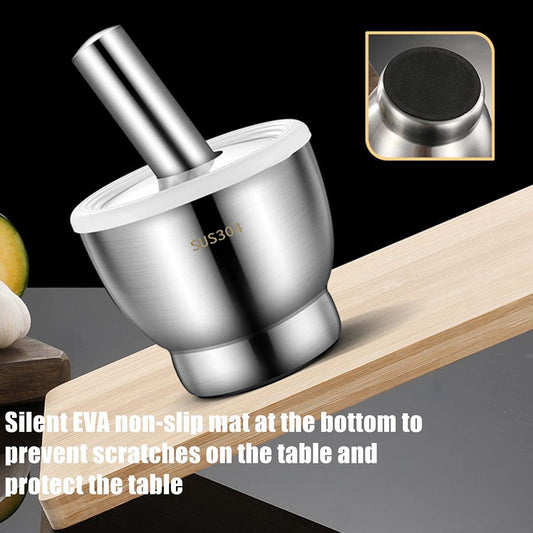 Premium Stainless Steel Mortar & Pestle – Perfect for Herbs, Spices & Pills