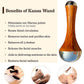 KANSA Wand Ayurvedic Face Massage Tool | Detoxifying Bronze Massager with Teakwood Handle