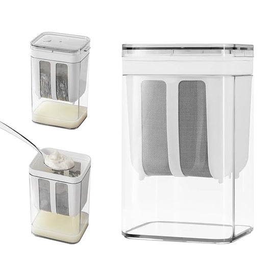 BPA-Free Yogurt Strainer with Stainless Steel Sieve – Leak-Proof & Easy to Use