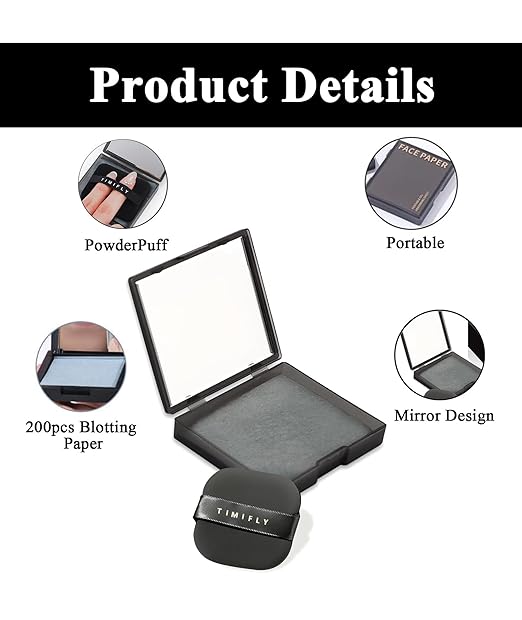 Oil Blotting Paper for Oily Skin – 200 Sheets | Portable & Makeup-Friendly