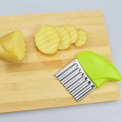 Styxon Stainless Steel Crinkle Cutter for Wavy Slicing and Veggie Prep