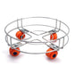 Stainless Steel LPG Gas Cylinder Trolley with Wheels | 30cm Round Base