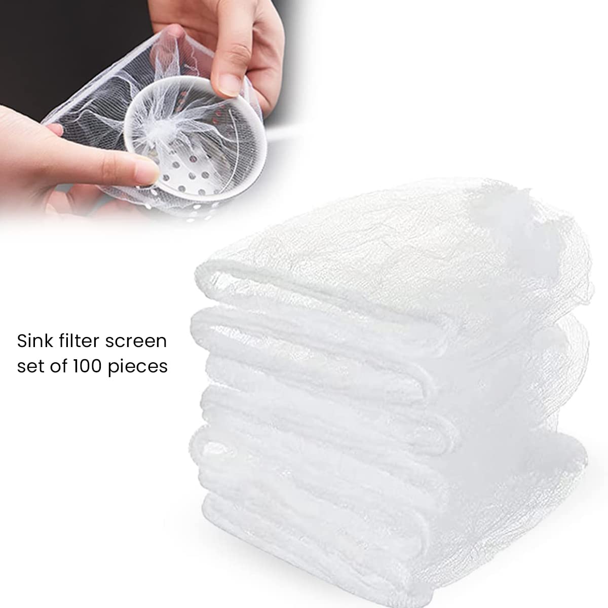 High-Quality Polyester Sink Strainer Bags - Pack of 100