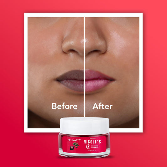 NicoLips Lip Lightening Scrub Balm – For Dark, Tanned & Nicotine-Affected Lips