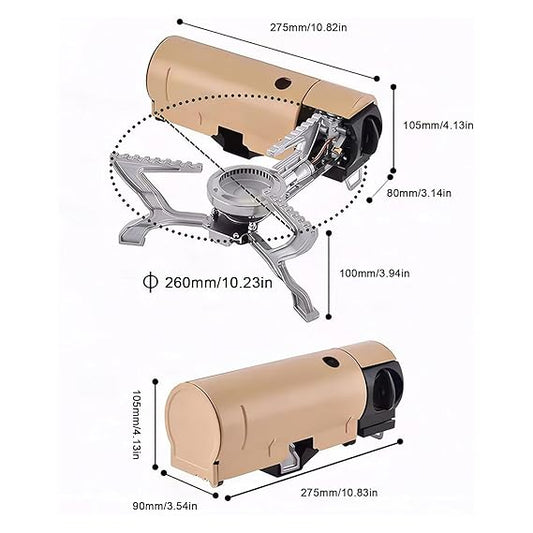 Compact Butane Backpacking Camp Stove – Stainless Steel, Portable & Powerful