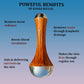 KANSA Wand Ayurvedic Face Massage Tool | Detoxifying Bronze Massager with Teakwood Handle