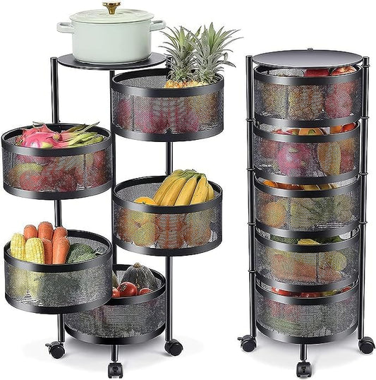 YouBee Kitchen Trolley Organizer | Multipurpose Vegetable & Storage Rack for Home