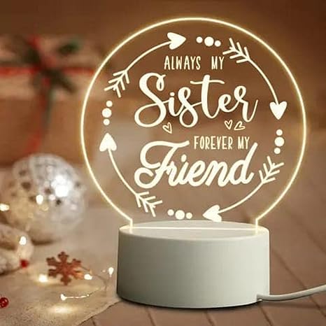 3D Acrylic Message Note Board LED Night Light – Heart-Shaped & Blank Options