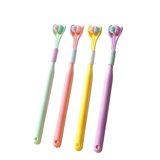 Three-Sided Ultra-Soft Toothbrush for Kids & Adults – Gentle & Efficient