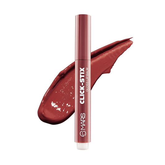 MARS Click Stix Gloss Lip Balm | High Pigment, Non-Sticky, Hydrating Gloss with Cocoa Butter