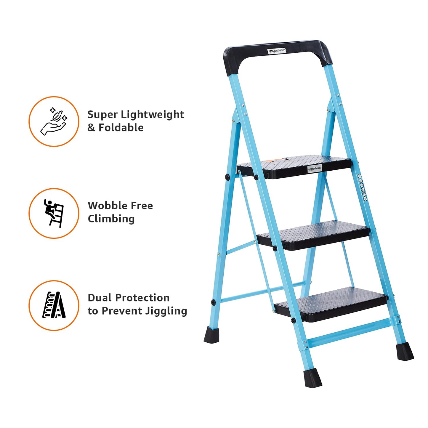 Heavy-Duty Anti-Slip Ladder with Tool Tray & Safety Lock – 1-Year Warranty