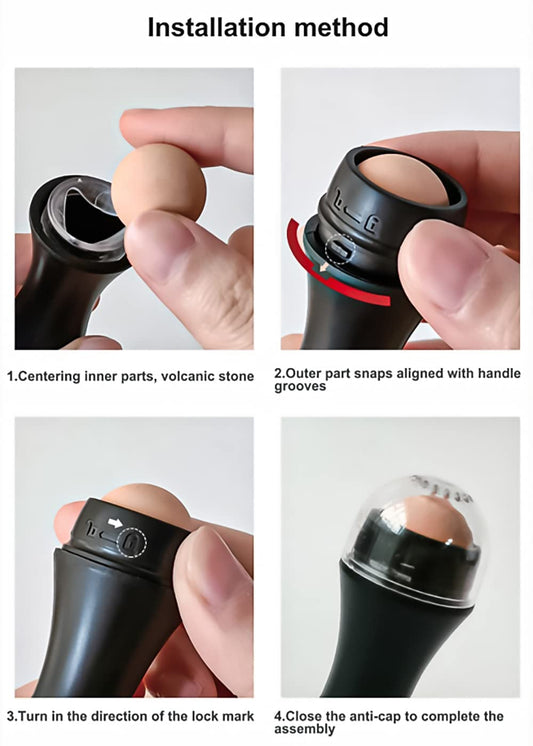 CORSULA Volcanic Roller – Natural Oil Absorbing Face & Eyes Ice Roller for All Skin Types