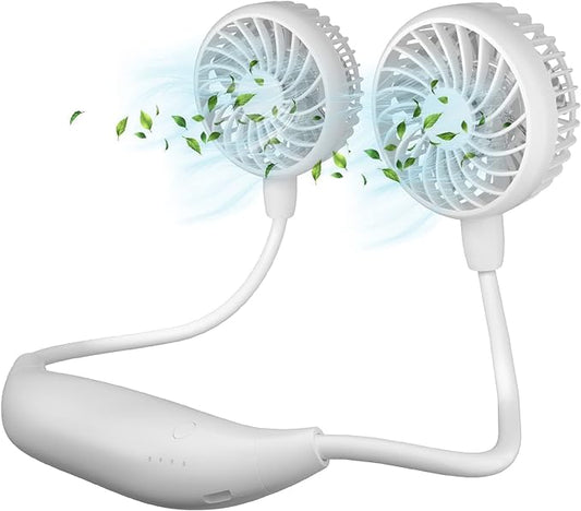 Portable Neck Fan with 6-Speed Control and Adjustable Design - Ideal for Cooling