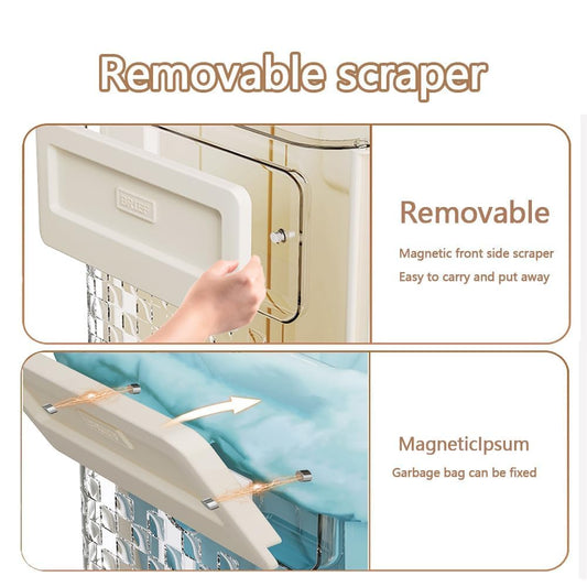 Foldable Wall-Mounted Trash Can – 10L Hanging Kitchen Waste Bin | Space-Saving & Easy to Install