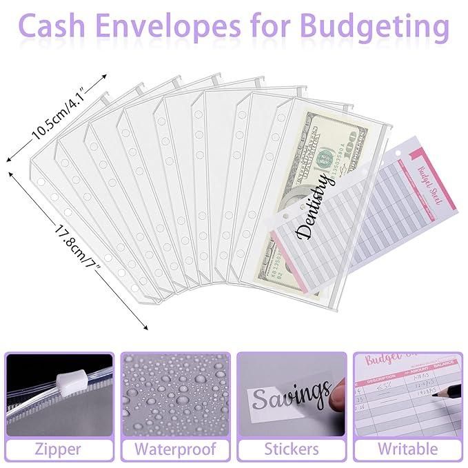 Money Saver Budget Ring Binder Notebook | Faux Leather | Waterproof