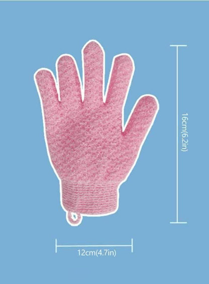 Five-Figure Bath Gloves for Exfoliating and Cleansing – Pack of 1 Pair, Free Size