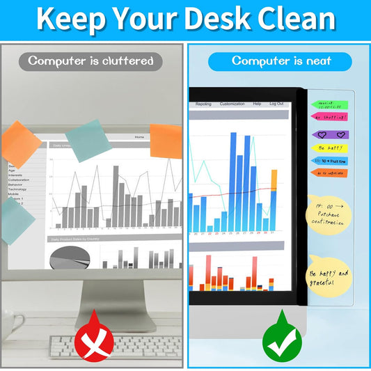 Acrylic Monitor Memo Board – Sticky Note Holder for Computer Screen