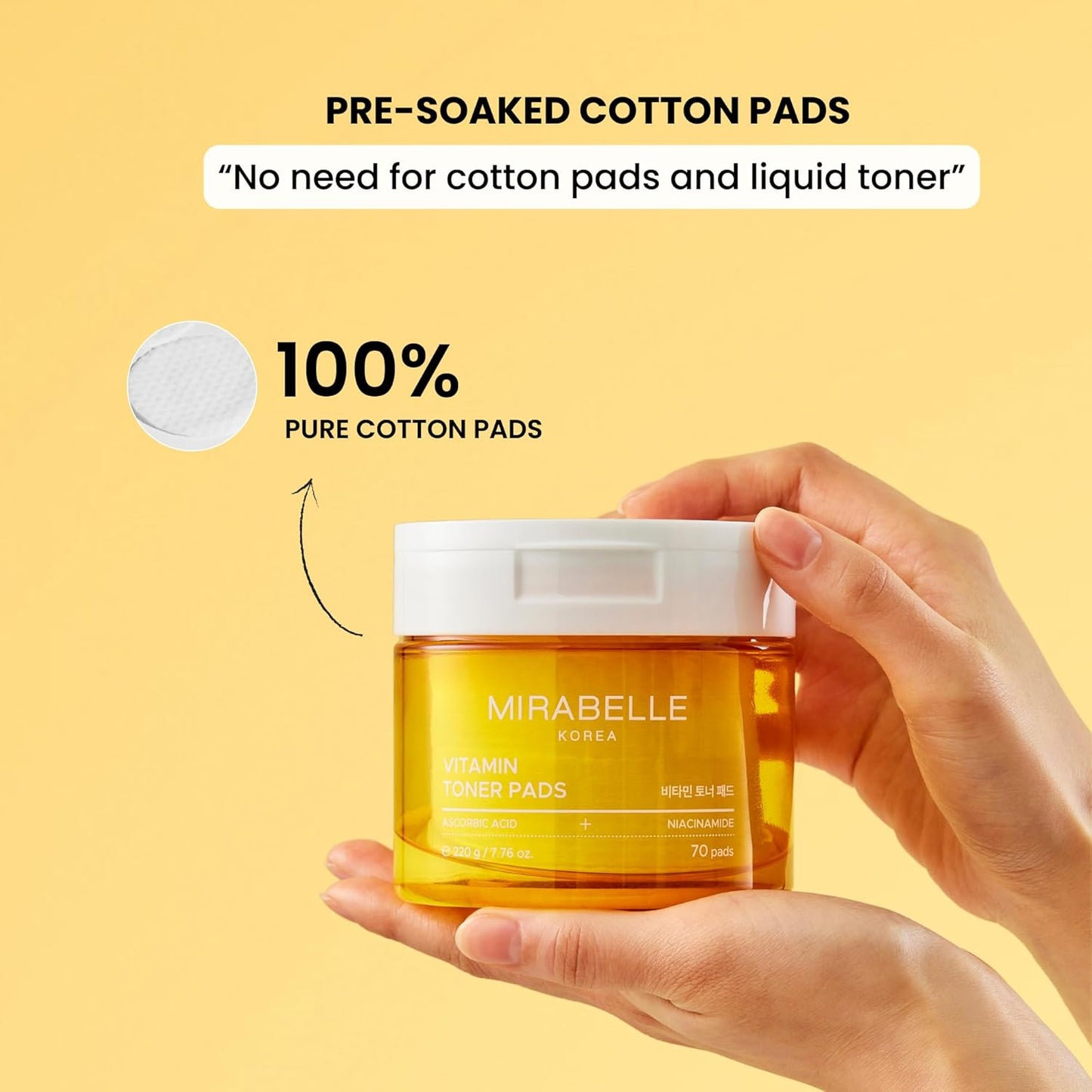Pre-Soaked Toner Pads | Niacinamide | Hydrates, Brightens & Minimizes Pores
