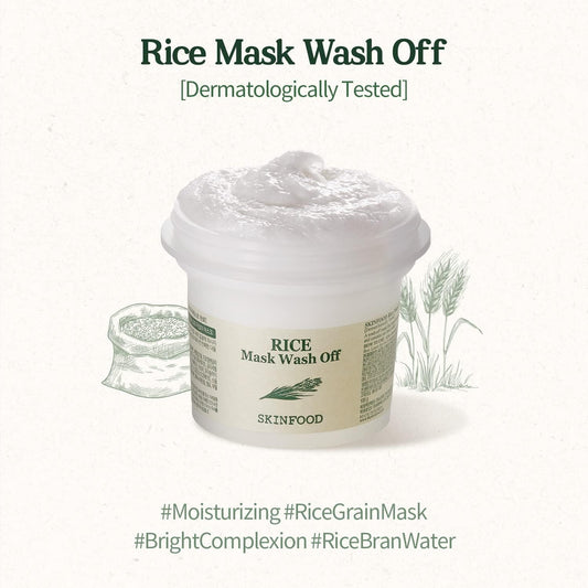 Skinfood Rice Mask Wash Off | Brightening & Exfoliating Face Mask with Rice Extract