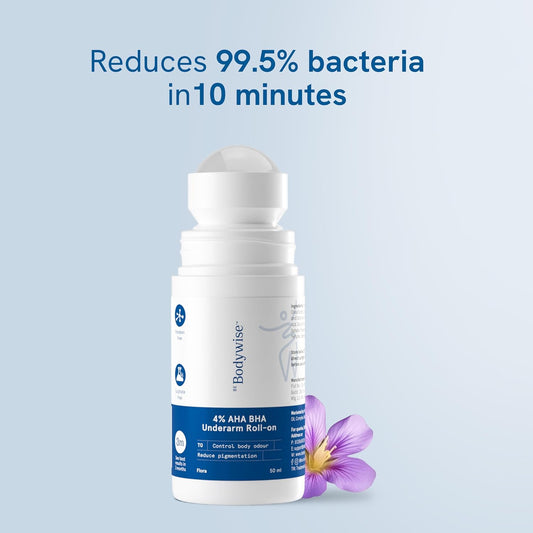 AHA BHA Roll-On Deodorant | Reduces Pigmentation | Long-Lasting Freshness