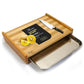 Teak Wood Chopping Board with Stainless Steel Tray – Durable, Eco-Friendly & Hygienic