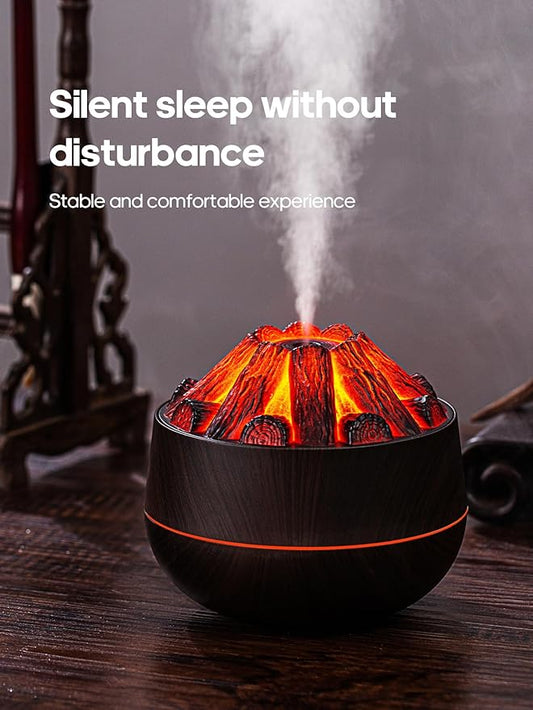 Simulated Charcoal Fire Humidifier – Realistic Flame Effect & Aroma Diffuser