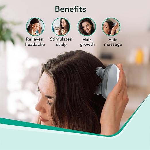 Rechargeable Electric Head and Scalp Massager – Cordless, Relaxing, and Portable
