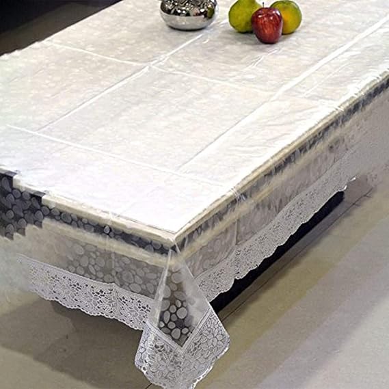 Kuber Industries PVC Center Table Cover - Durable & Spill-Resistant with Elegant Stone Print