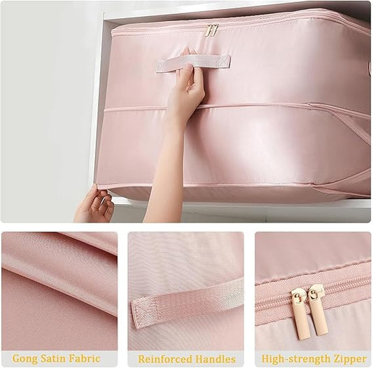 Space-Saving Self-Compression Organizer Bags for Blankets & Bedding