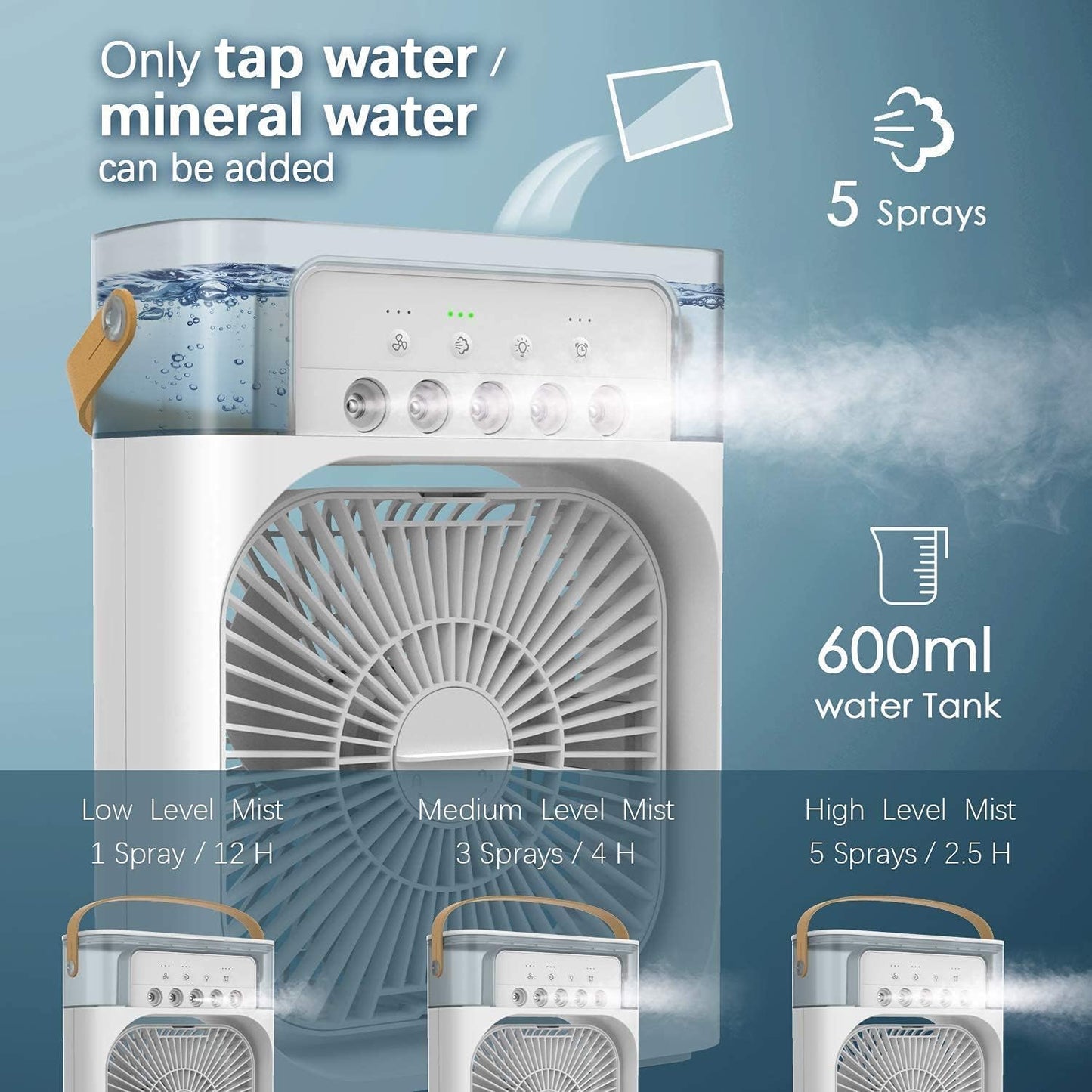 Portable Air Conditioner – Energy-Saving & Cool Mist Fan for Nighttime Comfort