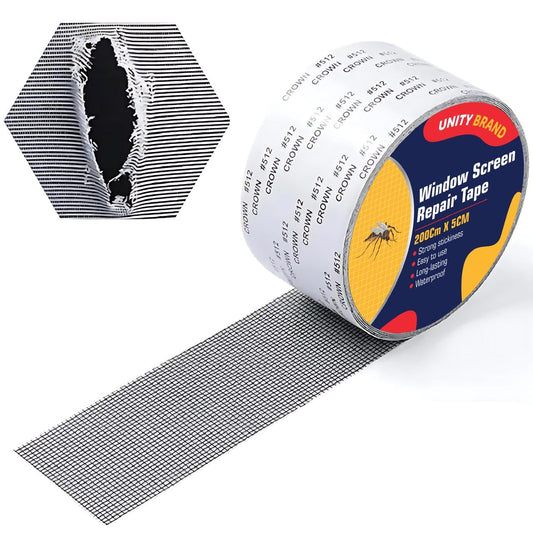 Fiberglass Window Screen Repair Tape | Strong Adhesive & Tear-Resistant Mesh