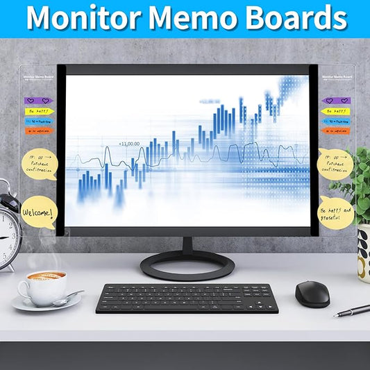 Acrylic Monitor Memo Board – Sticky Note Holder for Computer Screen