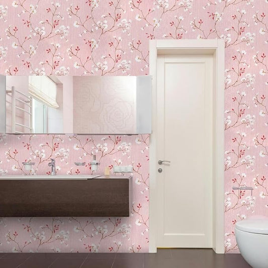Peel & Stick Floral Wallpaper – Waterproof, Heat Resistant & Easy to Apply