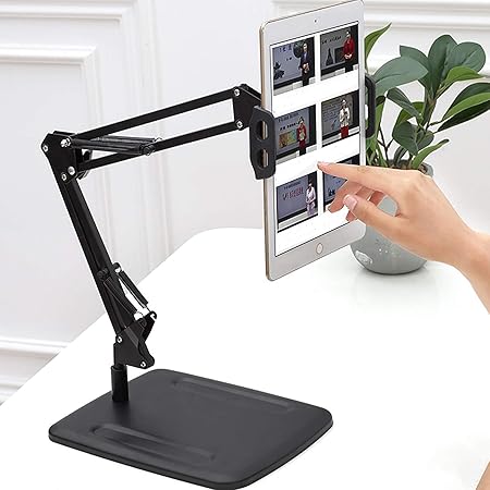 Techzere Adjustable Desk Stand for Smartphones & Tablets – Durable, 360° Rotatable Holder