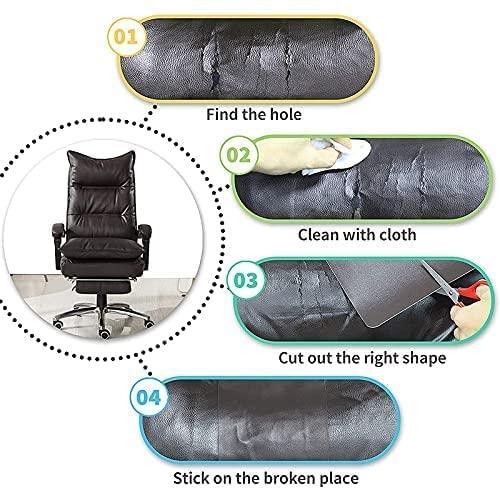 Leather Repair Tape Kit - 30cm X 60cm Vinyl Leather Patches for Sofa, Car Seats, and More