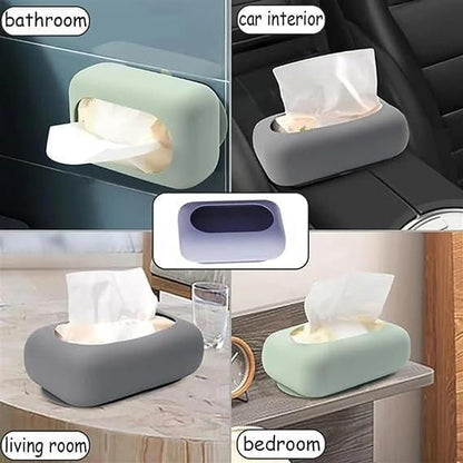 Suction Cup Tissue Box | Silicone Napkin Storage Box | Square Tissue Holder