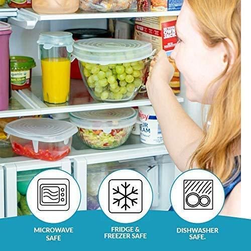 6-Piece Food Saver Covers Set | Reusable Silicone Stretch Lids